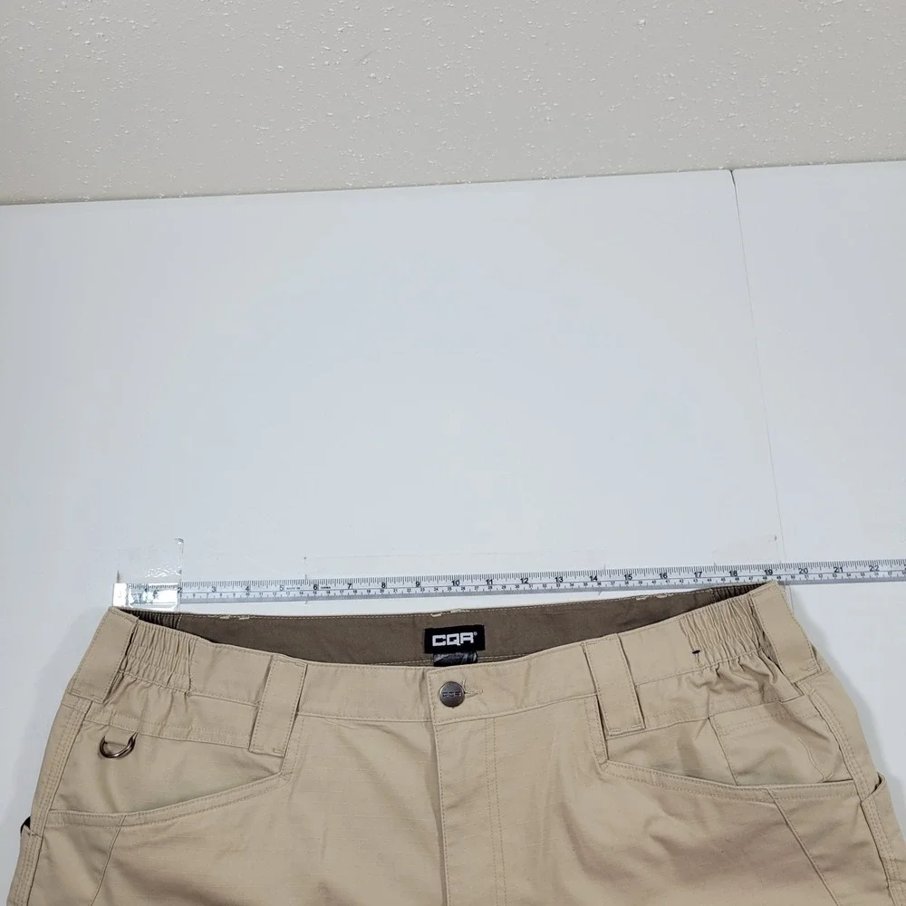 CQR Tactical Cargo Shorts Mens 38 Tan Excellent Ripstop‎ Hiking Work Utility